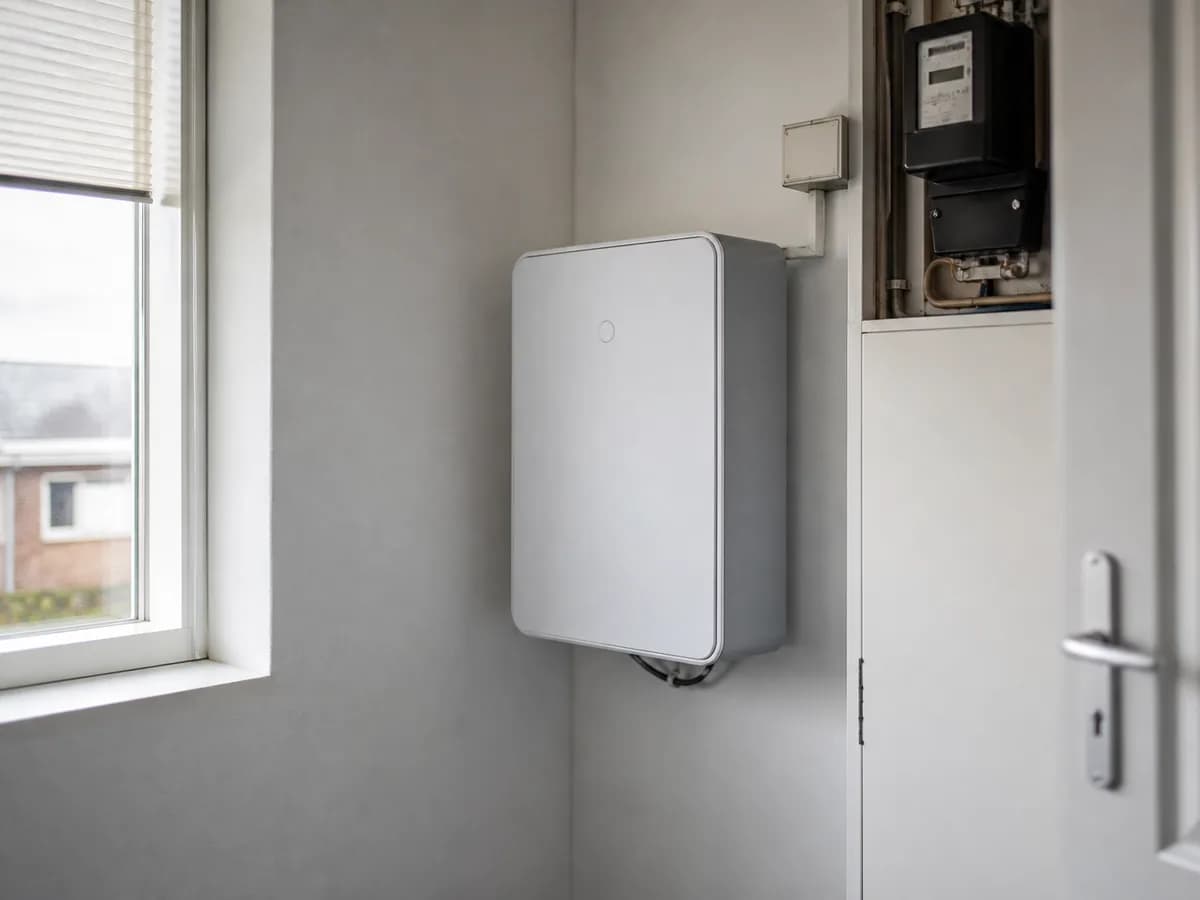 Home battery in a meter cupboard